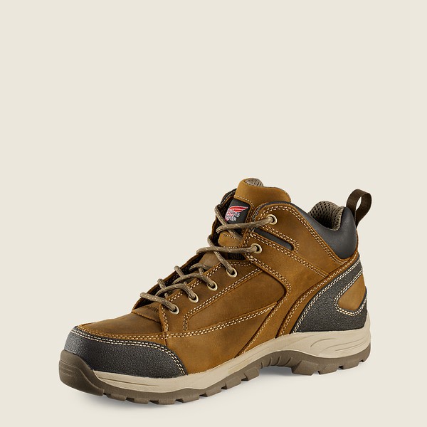 Mens Red Wing Truhiker - 5-inch Safety Toe - Hiking Boots Brown - QCD742638